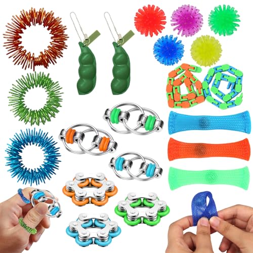 AHEJIOO Anti Stress Spielzeug Set, 21 Stück Fidget Toys, Skills Set für Erwachsene und Kinder, ADHS Spielzeug, Stimming Toys, Stressabbau und Konzentrationsförderung AHEJIOO Anti Stress Spielzeug Set, 21 Stück Fidget Toys, Skills Set für Erwachsene und Kinder, ADHS Spielzeug, Stimming Toys, Stressabbau und Konzentrationsförderung von AHEJIOO
