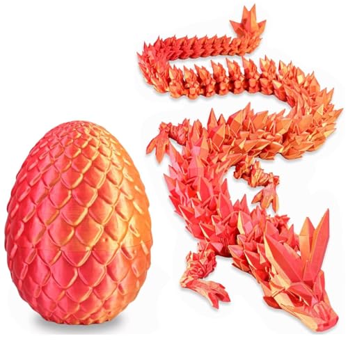 AHEJIOO 3D Drachenei, Beweglicher 3D Gedruckter Kristall Drache, Mystisches Spielzeug Ideale Sammlung und Dekoration für Drachenliebhaber und Fantasy-Fans AHEJIOO 3D Drachenei, Beweglicher 3D Gedruckter Kristall Drache, Mystisches Spielzeug Ideale Sammlung und Dekoration für Drachenliebhaber und Fantasy-Fans von AHEJIOO