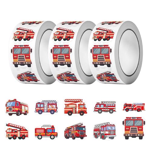 AHEJIOO Feuerwehr Aufkleber,3 Rollen Mit 1500 Stück,Selbstklebend Und Vielseitig,Ideal Für Kindergeburtstage,DIY Bastelprojekte Und Schulbelohnungen,Aufkleber Feuerwehr AHEJIOO Feuerwehr Aufkleber,3 Rollen Mit 1500 Stück,Selbstklebend Und Vielseitig,Ideal Für Kindergeburtstage,DIY Bastelprojekte Und Schulbelohnungen,Aufkleber Feuerwehr von AHEJIOO
