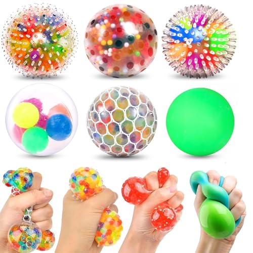 6 Stück AHEJIOO Stressballs für Kinder & Erwachsene - Anti Stress Bälle, Entspannungsspielzeug, Fidget Ball Set mit Knautschballs 6 Stück AHEJIOO Stressballs für Kinder & Erwachsene - Anti Stress Bälle, Entspannungsspielzeug, Fidget Ball Set mit Knautschballs von AHEJIOO