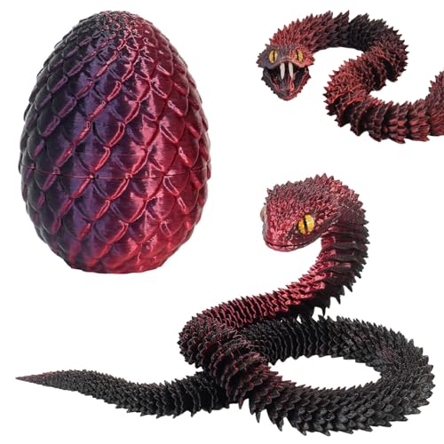 AHEJIOO 3D Druck Schlange Drachenei - Magische 3D-Schlange mit Flexgelenken, Ostergeschenke Kinder 10 Jahre, Schlangen-Spielzeug, Dekorative Dracheneier für Osterkörbchen, Bürodekoration AHEJIOO 3D Druck Schlange Drachenei - Magische 3D-Schlange mit Flexgelenken, Ostergeschenke Kinder 10 Jahre, Schlangen-Spielzeug, Dekorative Dracheneier für Osterkörbchen, Bürodekoration von AHEJIOO
