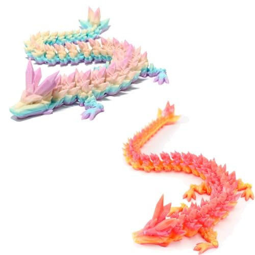 3D Drache, 2 Pieces of 3D Printed Dragon, 3D Crystal Dragon Toy, Big 3D Printed Dragon, Large 3D Printed Dragon, Articulated Plush Dragon Toy, Flexible Dragon Doll That Can Swing Flexibly 3D Drache, 2 Pieces of 3D Printed Dragon, 3D Crystal Dragon Toy, Big 3D Printed Dragon, Large 3D Printed Dragon, Articulated Plush Dragon Toy, Flexible Dragon Doll That Can Swing Flexibly von AHEJIOO