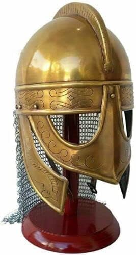 AHM HANDICRAFT Mittelalterlicher handgefertigter Wikinger Wolf Rüstung Helm Valsgrade Stil mit Holzständer, stark & leicht, ideal für Halloween, Cosplay, Weihnachten & Neujahrspartys AHM HANDICRAFT Mittelalterlicher handgefertigter Wikinger Wolf Rüstung Helm Valsgrade Stil mit Holzständer, stark & leicht, ideal für Halloween, Cosplay, Weihnachten & Neujahrspartys von AHM HANDICRAFT