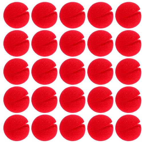 25 Stück Clownsnasen,ø 5cm Clown Nase Rot,Clownnase Schaumstoff,Schaum Zirkus Nasen,Kostüm Clown Nase,Schwammnase Falsche Nasen,für Kinderschminke Partys Karneval Fasching Zirkus Halloween Cosplay von AHQiZFX