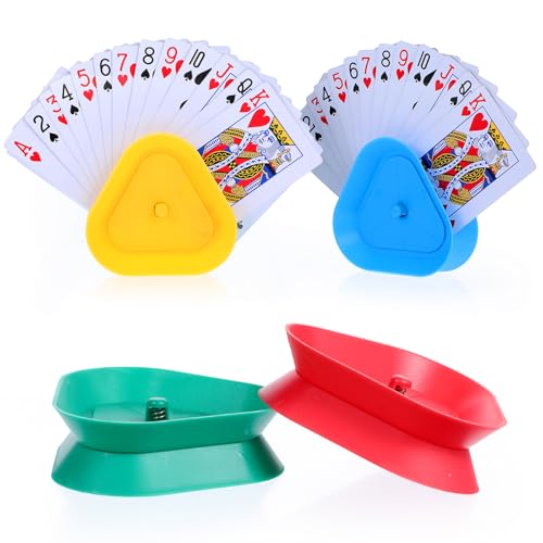 4 Stk Kartenhalter Kinder Spielkarten,Dreieck Spielkartenhalter,Freisprech Spielkartenhalter,Kartenhalter Spielkarten Kunststoff,Hände Poker Halter,Spielkarten Halterung für Senioren Erwachsene Kinder 4 Stk Kartenhalter Kinder Spielkarten,Dreieck Spielkartenhalter,Freisprech Spielkartenhalter,Kartenhalter Spielkarten Kunststoff,Hände Poker Halter,Spielkarten Halterung für Senioren Erwachsene Kinder von AHQiZFX