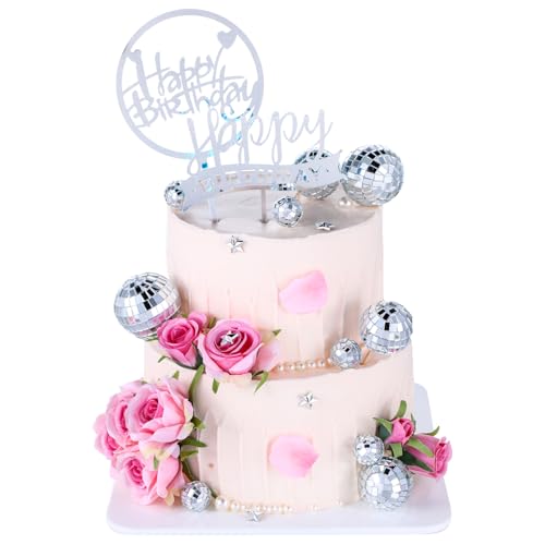 AHQiZFX 27 Stück Discokugel Kuchen Toppers,Happy Birthday Kuchenaufsatz,Discokugel Tortendeko,1970s Disco Ball Cupcake Deko,Stern Torten Deko,für Disco-Thema Party Zubehör Hochzeit Geburtstagsfeier AHQiZFX 27 Stück Discokugel Kuchen Toppers,Happy Birthday Kuchenaufsatz,Discokugel Tortendeko,1970s Disco Ball Cupcake Deko,Stern Torten Deko,für Disco-Thema Party Zubehör Hochzeit Geburtstagsfeier von AHQiZFX