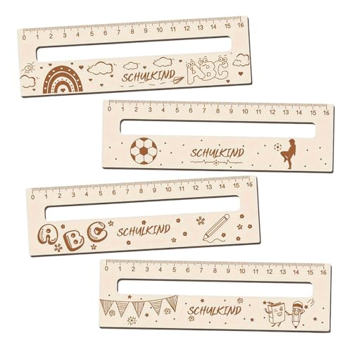 AIAIDIDIY 4 Stück Lesehilfe für Kinder 1. Klasse, mit Lineal Funktion, Farbenfrohes Design, Ideal für Konzentriertes Lesen & Einschulung von AIAIDIDIY