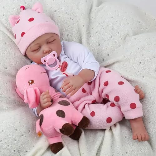 AIBAOLIAN Reborn Puppe Lebensecht 22 Zoll 55cm Weiches Vinylsilikon Stoffkörper Reborn Baby Mädchen Sieht aus und fühlt Sich genau wie EIN Echtes Baby AIBAOLIAN Reborn Puppe Lebensecht 22 Zoll 55cm Weiches Vinylsilikon Stoffkörper Reborn Baby Mädchen Sieht aus und fühlt Sich genau wie EIN Echtes Baby von AIBAOLIAN