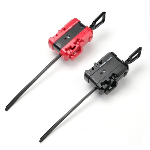 AIBREAY 2 kreisel X Ripcord Launchers, Kampfkreisel Starter Set, Battling Tops Schnur Launcher, Battle Spinner Starters, Kompatibel mit X-Serien kreisel, Schwarz Rot Set von AIBREAY