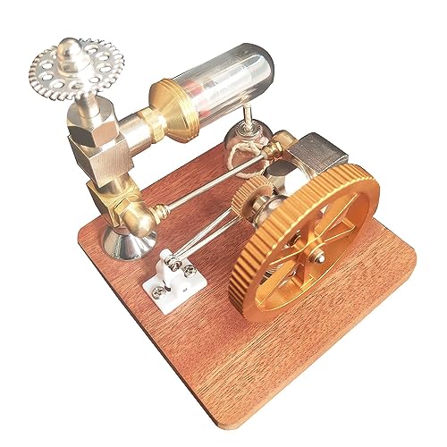 AIDIRui 1 Stück Stirlingmotor-Modell, Einstellbare Geschwindigkeit mit Vertikalem Schwungrad, Physik, Wissenschaft, Experiment, Motor, Spielzeug, Geschenk, Einfach zu Bedienen von AIDIRui