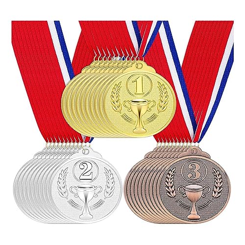 AIDIRui 30 Stück Auszeichnungsmedaillen Gold Silber Bronze Gewinnermedaillen 1. 2. 3. Preise für Wettbewerbe von AIDIRui