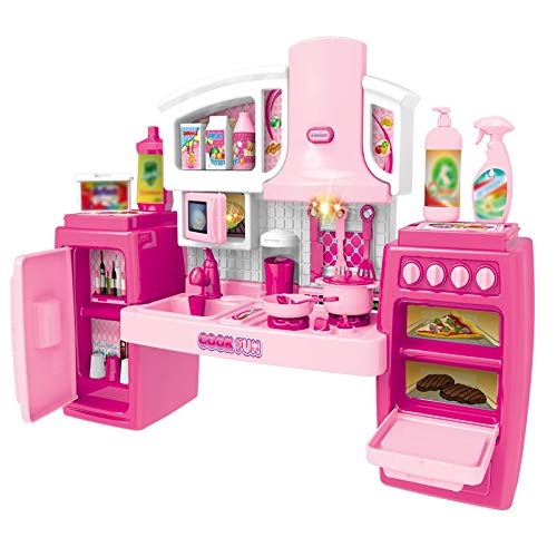 AIDIRui Kochspielzeug Set mit LED-Lichtern - Rosa für Kinderküche Rollenspiel AIDIRui Kochspielzeug Set mit LED-Lichtern - Rosa für Kinderküche Rollenspiel von AIDIRui