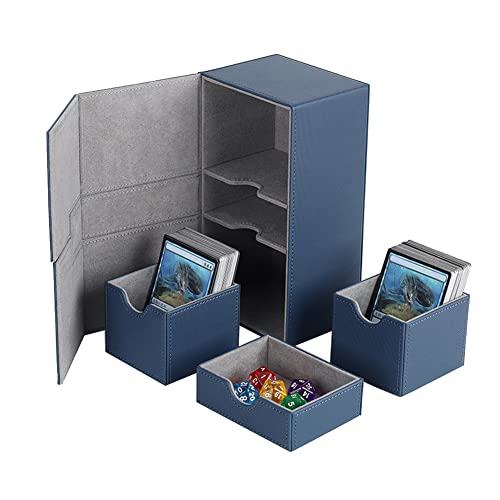 AIDIRui Multifunktions-Etui, Kartenbox, Kartenschutz, Kartendeck-Boxen für Mehr Als 200 Karten, Organizer-Etui, Blau von AIDIRui