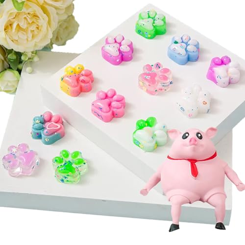 12 PCS Squishy Spielzeug Mini Katzenpfoten und Stress Schwein Stress Spielzeug , Soft Squeeze paw Toys, Montessori Sensorisches Quetschspielzeug für Autismus Spielzubehör 12 PCS Squishy Spielzeug Mini Katzenpfoten und Stress Schwein Stress Spielzeug , Soft Squeeze paw Toys, Montessori Sensorisches Quetschspielzeug für Autismus Spielzubehör von AIDODIA