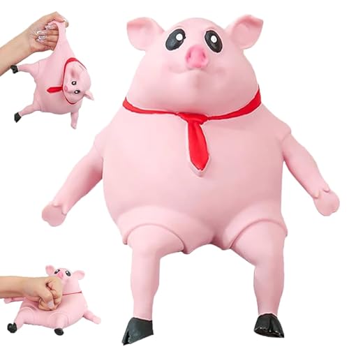 Stress Schwein Stress Spielzeug,Schweine Antistress Spielzeug, Anti Stress Schwein Rosa, Kreatives Dekompressions Piggy,Squishy Squeeze Toys Fidget Toys Reisespielzeug wutschwein (15*15 500g) von AIDODIA