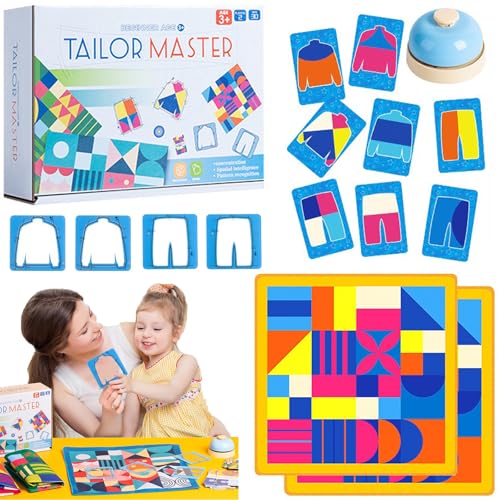 Tailor Master Matching-Spiel, Pappspielzeug - Schneidermeister Matching Spiel, Tailor Master Battle Denk Und Konzentrationstraining, Spielzeug FüR Kinder, Farblich Passende Kleidung Puzzle (Stufe A) von AIDODIA