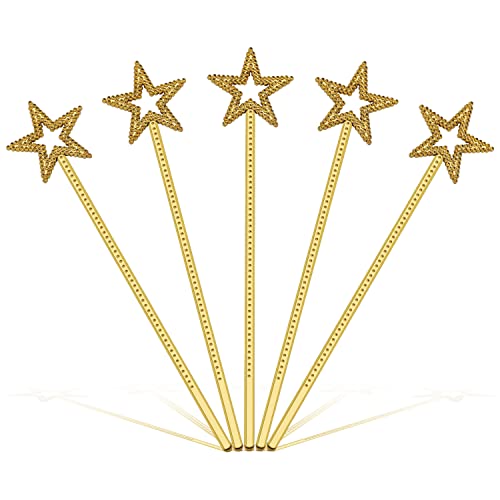 AIEX 5 Stück Prinzessin Stab Mädchen, 34cm Funkelnder Stern Stab Engelsstab Gold Feenstab Zauberstab Glitzer für Mädchen Kostüm Cosplay Party Requisiten Geburtstag Halloween Weihnachten Hochzeit AIEX 5 Stück Prinzessin Stab Mädchen, 34cm Funkelnder Stern Stab Engelsstab Gold Feenstab Zauberstab Glitzer für Mädchen Kostüm Cosplay Party Requisiten Geburtstag Halloween Weihnachten Hochzeit von AIEX