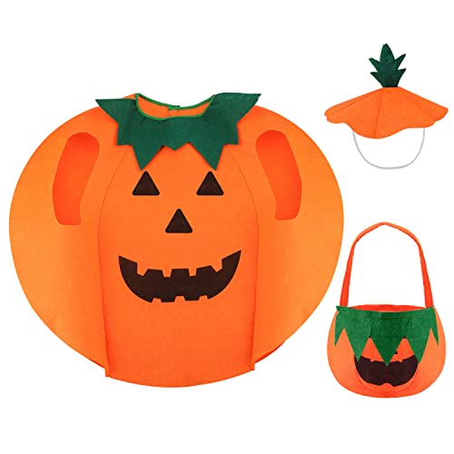 AIEX Halloween Kürbis Kostüm, Kürbis Kostüm Kinder mit Kürbis Tasche und Kürbishut Kürbis Deko Halloween für Jungen und Mädchen AIEX Halloween Kürbis Kostüm, Kürbis Kostüm Kinder mit Kürbis Tasche und Kürbishut Kürbis Deko Halloween für Jungen und Mädchen von AIEX