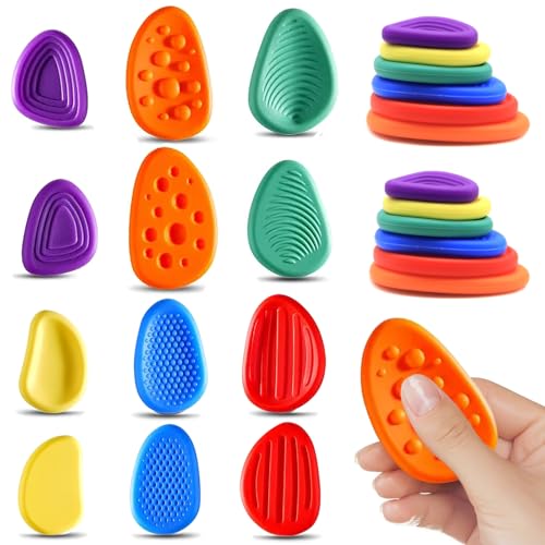 12er-Pack Sinnes-Fidget-Spielzeug, Sorgensteine für Kinder mit Autismus – Helle Farben & Texturen, Leise kleine Fidgets für Klassenpreise, Angstlindernde Beruhigungsspielzeuge für Kinder 12er-Pack Sinnes-Fidget-Spielzeug, Sorgensteine für Kinder mit Autismus – Helle Farben & Texturen, Leise kleine Fidgets für Klassenpreise, Angstlindernde Beruhigungsspielzeuge für Kinder von AIFKUGY