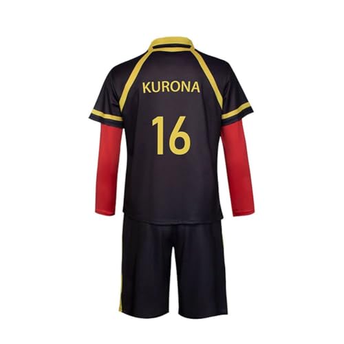 AIGOUT Anime Blue Lock Cosplay Fußball Outfit Michel Caesar Trikot Deutschland Team Schwarz und Rot Fußball Sportbekleidung Trainingsanzüge Shorts Sets für Halloween Fasching Kostüm (Nr.16 Jersey, XL) AIGOUT Anime Blue Lock Cosplay Fußball Outfit Michel Caesar Trikot Deutschland Team Schwarz und Rot Fußball Sportbekleidung Trainingsanzüge Shorts Sets für Halloween Fasching Kostüm (Nr.16 Jersey, XL) von AIGOUT