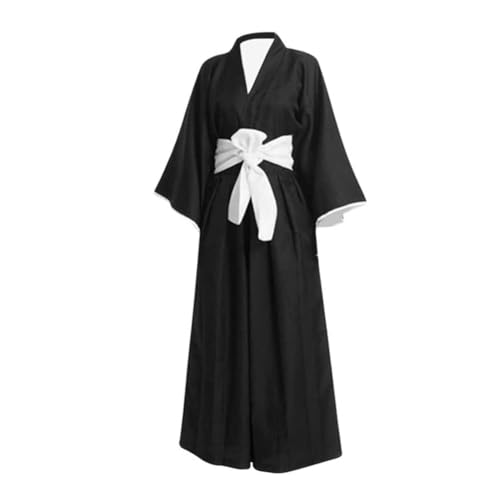 AIGOUT Anime Kurosaki Ichigo Cosplay Kostüm Anime Kimono Kostüme Komplettes Set Halloween Party Kostüme für Jungen und Herren (Kurosaki Ichigo, S) von AIGOUT
