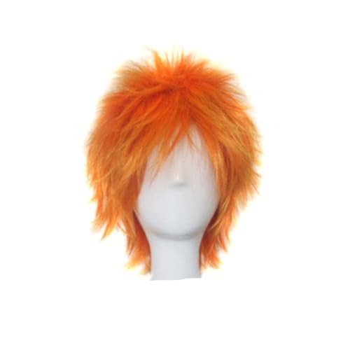 AIGOUT Anime Kurosaki Ichigo Cosplay Kostüm Anime Kimono Kostüme Komplettes Set Halloween Party Kostüme für Jungen und Herren (Perücke, Einheitsgröße) von AIGOUT
