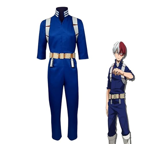 AIGOUT Herren Todoroki Shouto/Izuku Midoriya Cosplay Kostüm Uniform Outfit HMA Halloween Kostüm Anzug Uni Kampfanzug Komplettes Set Uniformen für Verkleidung (Doroki Shouto, L) von AIGOUT