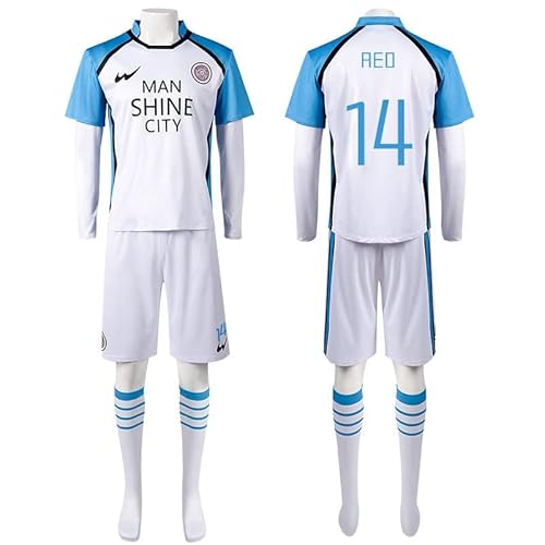 AIGOUT Nagi Blue Lock Cosplay Fußball Outfit REO Mikage Trikot Fußball Sport Trainingsanzüge Sportbekleidung Shorts Kits und Socken für Halloween Rollenspiel Kostüm Komplette Sets, Reo Mikage, XXL AIGOUT Nagi Blue Lock Cosplay Fußball Outfit REO Mikage Trikot Fußball Sport Trainingsanzüge Sportbekleidung Shorts Kits und Socken für Halloween Rollenspiel Kostüm Komplette Sets, Reo Mikage, XXL von AIGOUT