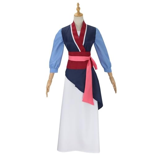 AIHERQG 5PCS Womens Prinzessin Mulan Kostüm Kleid chinesische Heldin Party Ballkleid(L) von AIHERQG