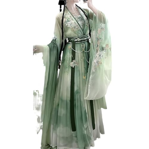 AIHERQG Chinesische Hanfu Kleid Frauen Alte Karneval Fee Cosplay Kostüm Stickerei Geburtstag Party Outfit Kleid Fotografie(M) von AIHERQG