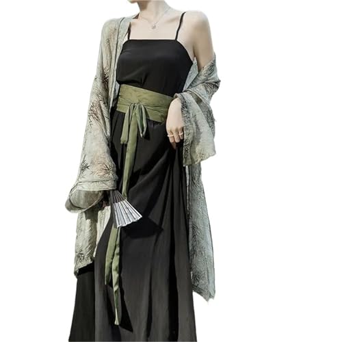 AIHERQG Chinesischen Retro-Stil Antike Song-Dynastie Hanfu Drei Stücke Set Frühling Sommer Frauen Täglich(L) von AIHERQG