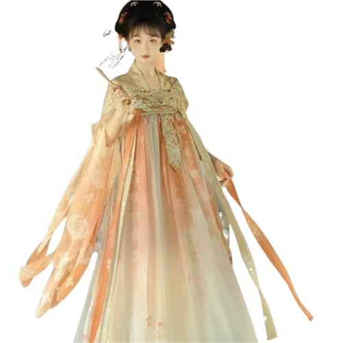 AIHERQG Chinesischen Stil Cosplay Kostüm Hanfu Kleid Weibliche Kleidung Tang Stil Brust Länge Rock Bestickt(Type 2,M) von AIHERQG