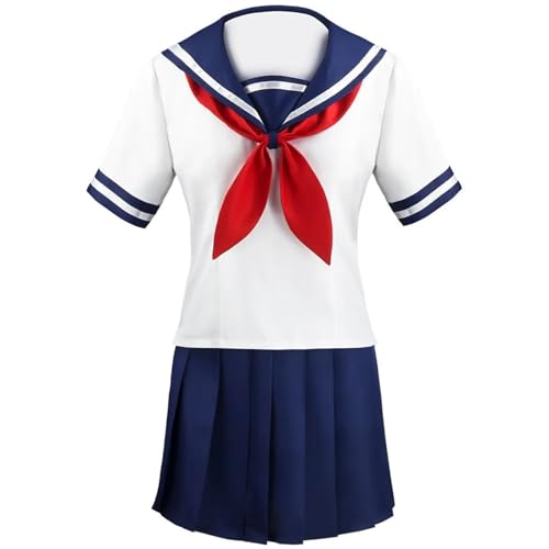AIHERQG Cosplay Kostüme Mädchen Schuluniform Matrosenhemd Rock Kleid Kleidung(M) von AIHERQG