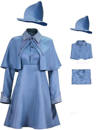 AIHERQG Damen Cosplay Magic Academy Zaubererkleid und Umhang mit Hut for Verkleiden, Halloween, Karneval, Geburtstagsparty, Maskerade, Kostüm(XS) von AIHERQG