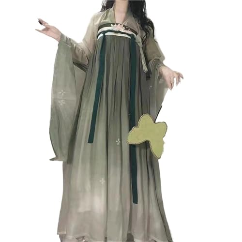 AIHERQG Frauen Chinesisches Traditionelles Cosplay Kostüm Hanfu Antikes Kleid Geburtstagsparty Kleid Übergröße XL(Green1,S) von AIHERQG