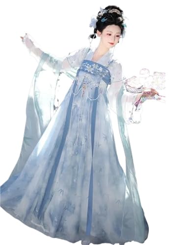 AIHERQG Hanfu-Kleid, Tang-Dynastie, Brustlänge, zerrissene Rockelemente, chinesischer Stil, Cosplay-Kostüm for Damen(Type 1,M) von AIHERQG