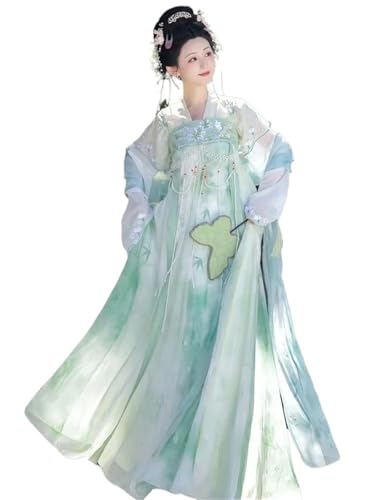 AIHERQG Hanfu-Kleid, Tang-Dynastie, Brustlänge, zerrissene Rockelemente, chinesischer Stil, Cosplay-Kostüm for Damen(Type 2,M) von AIHERQG