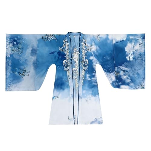 AIHERQG Hanfu-Kleid aus der Tang-Dynastie, schwere Industriestickerei, nationaler Stil, Brust gebunden, unsterblicher Qi Hezi-Faltenrock(Big Sleeve Shirt,S) von AIHERQG
