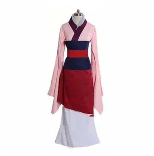 AIHERQG Hua Mulan Kleid Blau/rot Prinzessin mädchen/frauen erwachsene Cosplay Kostüm Nach Maß Halloween bühne(Beige,M) von AIHERQG