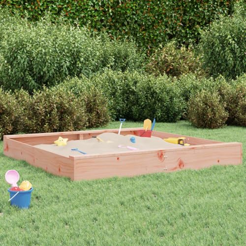 Toys & Games Outdoor Spielgeräte Sandkästen Sandkasten mit Sitzen Quadratisch Massivholz Douglas von AIJUUKJP