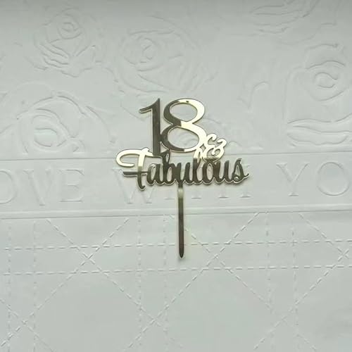 AILEXI 1pcs Acryl Glitter Kuchen Dekorieren Toppers mit 18 Fabulous Gold A602 AILEXI 1pcs Acryl Glitter Kuchen Dekorieren Toppers mit 18 Fabulous Gold A602 von AILEXI