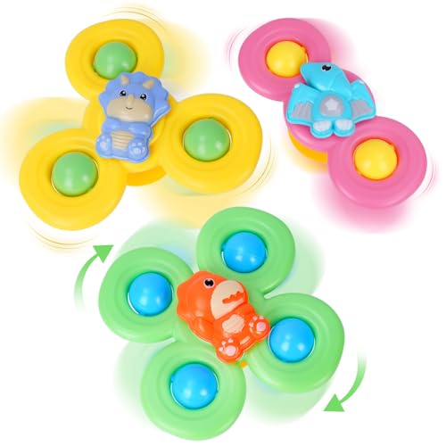Saugnapf Spielzeug Baby, 3 Stück Lustiges Spinner Baby, Cartoon Bade Saugnapf Spielzeug Kinder, Saugnapf Spinner für Geburtstagsgeschenk ab 1 Jahr Saugnapf Spielzeug Baby, 3 Stück Lustiges Spinner Baby, Cartoon Bade Saugnapf Spielzeug Kinder, Saugnapf Spinner für Geburtstagsgeschenk ab 1 Jahr von AILUYA