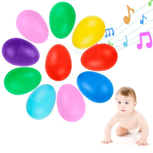 AINIUNIU 10 Stück Eier Maracas Eier Shaker Set, Musikinstrument Egg Shaker, Musikalische Früherziehung, Schütteleier für Kinder und Kleinkinder Spielgeräte, Osterparty Geburtstag Geschenke AINIUNIU 10 Stück Eier Maracas Eier Shaker Set, Musikinstrument Egg Shaker, Musikalische Früherziehung, Schütteleier für Kinder und Kleinkinder Spielgeräte, Osterparty Geburtstag Geschenke von AINIUNIU
