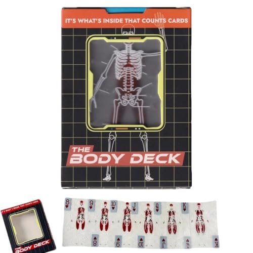 The Body Deck, The Body Deck Spielkarten, Standard-Index Human An/ato/my Poker, Human An/ato/my Lernwerkzeuge, lustige, transparente Spielkarten, 3D-Bild, pädagogisches wasserdichtes Deck von AINxtolm