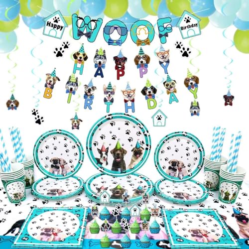 Geburtstagsparty Dekorationen 54 pcs, Luftballons, Balloon 3, Geburtstagsbanner, Party Geschirr, Teller Geburtstag, Servietten, Cupcake Topper, geburtstag deko, für 10 Kinder Partydekorationen Geburtstagsparty Dekorationen 54 pcs, Luftballons, Balloon 3, Geburtstagsbanner, Party Geschirr, Teller Geburtstag, Servietten, Cupcake Topper, geburtstag deko, für 10 Kinder Partydekorationen von AIOSUY