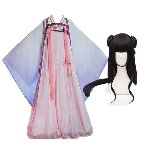 AIPILEI Anime Grandmaster of Demonic Cultivation Mo Dao Zu Shi Cosplay Kostüm Xue Yang Ancient Hanfu Outfits für Halloween Party Karneval Performance (Jiang Yan Li mit Perücke, S) von AIPILEI