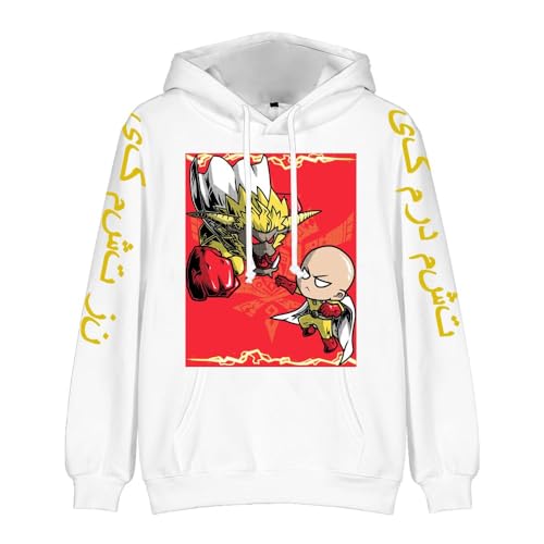 AIPILEI Anime One Punch Man Hoodie Saitama Teacher Same 3D-Druck Kinder Pullover Cartoon Mode Langarm Kordelzug Sweatshirt (Typ 4, 100) von AIPILEI