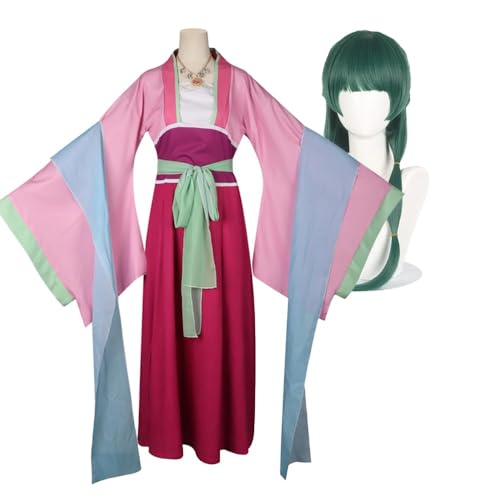 AIPILEI Anime The Apothecary Diaries Cosplay Kostüm Maomao/Jinshi Ancient Hanfu Damen Outfits für Halloween Party Karneval Aufführung (Maomao B + Perücke, M) von AIPILEI