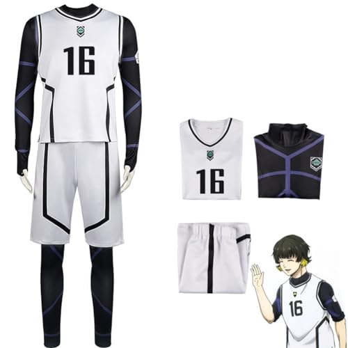 AIPILEI Blue Lock Cosplay Kostüm Outfit - Anime Rollenspiel Isagi Yoichi Bachira Meguru Fußballtrikot Sportbekleidung Uniform Trainingsanzug Trainingsanzüge für Teenager Erwachsene, Nr. 16, 3XL AIPILEI Blue Lock Cosplay Kostüm Outfit - Anime Rollenspiel Isagi Yoichi Bachira Meguru Fußballtrikot Sportbekleidung Uniform Trainingsanzug Trainingsanzüge für Teenager Erwachsene, Nr. 16, 3XL von AIPILEI