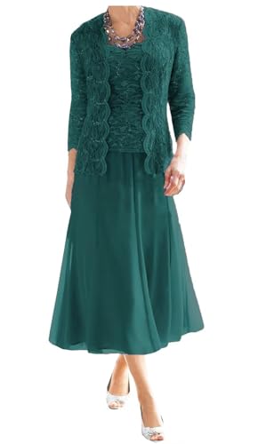 AIPILEI Brautmutter-Kleider in Übergröße mit Jacke (05-Peacock, 20) von AIPILEI